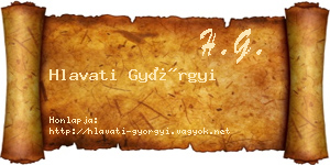 Hlavati Györgyi névjegykártya