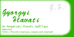 gyorgyi hlavati business card